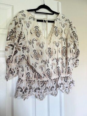 Anthropologie Eyelet Blouse